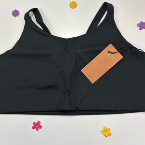 Girlfriend Collective Black Tommy Cropped Bra 4XL NWT